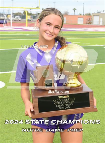 Thumbnail 2 in Notre Dame Prep vs. Campo Verde (AIA 5A Final - Awards) photogallery.