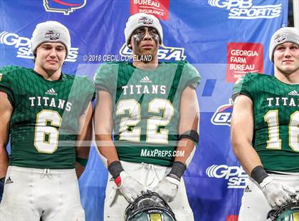 Thumbnail 3 in Cartersville vs. Blessed Trinity (GHSA Class 4A Championship) photogallery.
