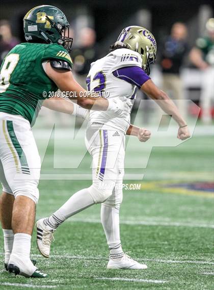 Thumbnail 1 in Cartersville vs. Blessed Trinity (GHSA Class 4A Championship) photogallery.
