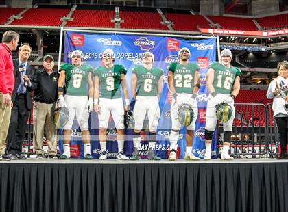 Thumbnail 1 in Cartersville vs. Blessed Trinity (GHSA Class 4A Championship) photogallery.