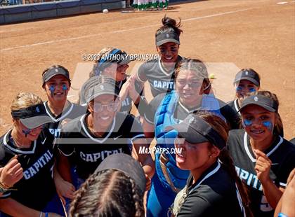 Thumbnail 2 in Capital Christian vs. Dixon (CIF SJS D4 Final - Pregame/Postgame) photogallery.