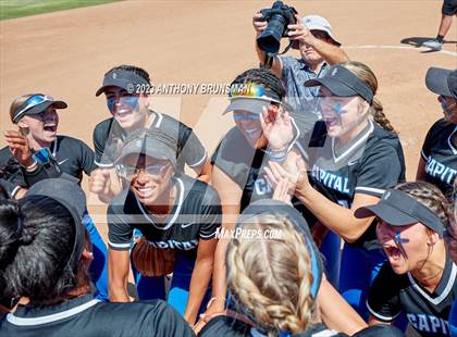 Thumbnail 3 in Capital Christian vs. Dixon (CIF SJS D4 Final - Pregame/Postgame) photogallery.