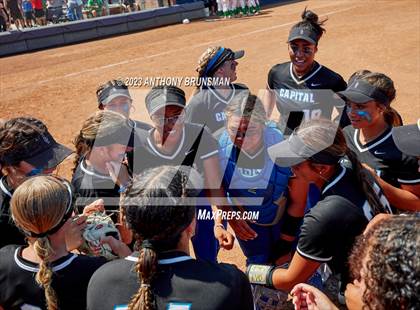 Thumbnail 3 in Capital Christian vs. Dixon (CIF SJS D4 Final - Pregame/Postgame) photogallery.
