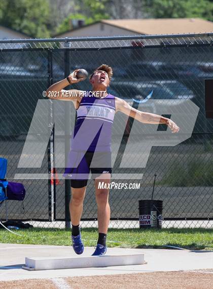 Thumbnail 2 in CHSAA Track & Field 2A Championships (Boys Shot Put) photogallery.