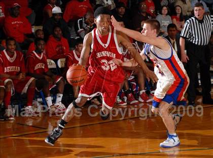 Thumbnail 3 in Meridian vs. Okawville (IHSA Class 1A Sectional Semifinal) photogallery.