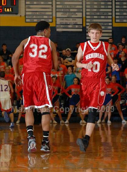 Thumbnail 2 in Meridian vs. Okawville (IHSA Class 1A Sectional Semifinal) photogallery.
