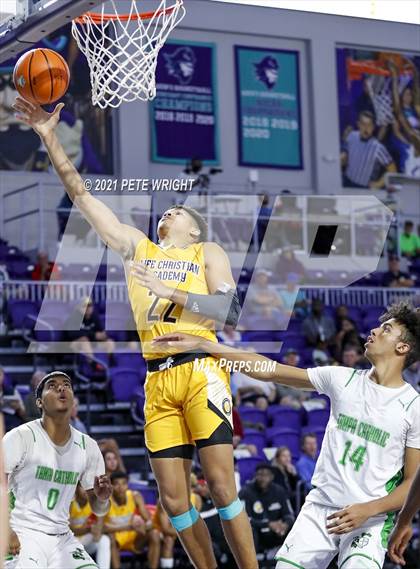 Thumbnail 3 in Life Christian Academy vs Tampa Catholic (City of Palms Classic) photogallery.