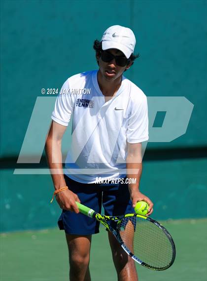 Thumbnail 2 in Centennial vs Abilene Wylie (UIL 5A Tennis Finals) photogallery.