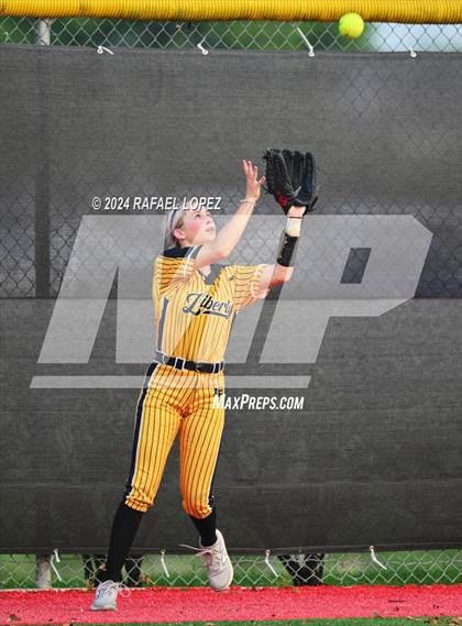 Thumbnail 3 in Liberty vs. Bridge City (UIL Softball 4A Region 3 Regional Quarter Final) photogallery.