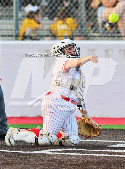 Thumbnail 3 in Liberty vs. Bridge City (UIL Softball 4A Region 3 Regional Quarter Final) photogallery.