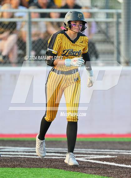 Thumbnail 1 in Liberty vs. Bridge City (UIL Softball 4A Region 3 Regional Quarter Final) photogallery.