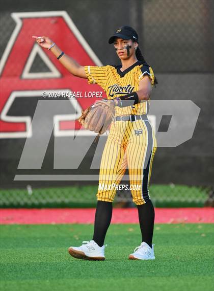 Thumbnail 3 in Liberty vs. Bridge City (UIL Softball 4A Region 3 Regional Quarter Final) photogallery.