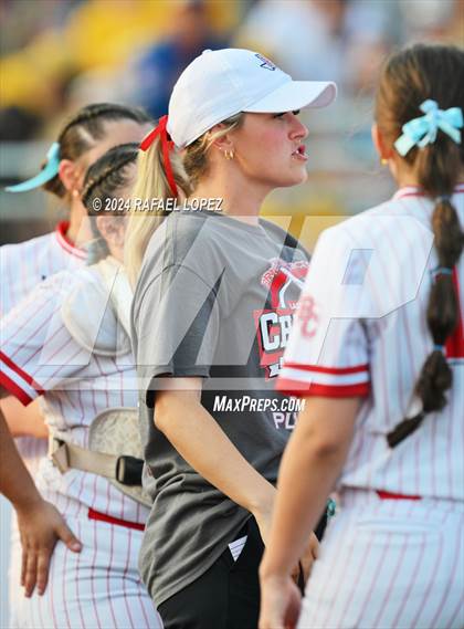 Thumbnail 1 in Liberty vs. Bridge City (UIL Softball 4A Region 3 Regional Quarter Final) photogallery.