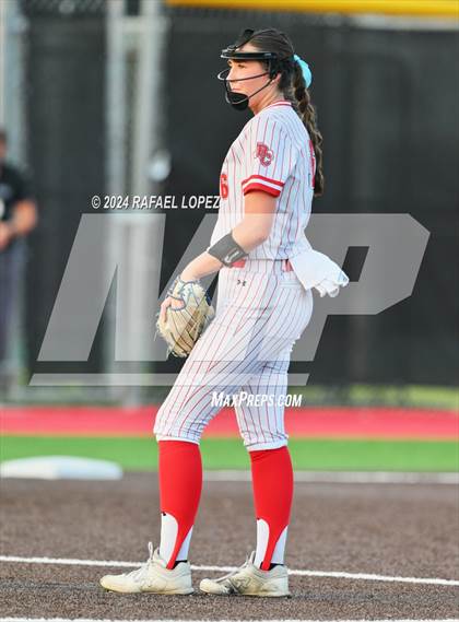 Thumbnail 3 in Liberty vs. Bridge City (UIL Softball 4A Region 3 Regional Quarter Final) photogallery.
