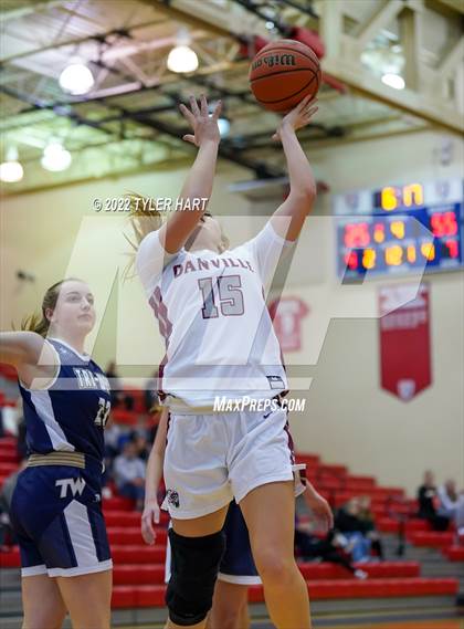 Thumbnail 3 in Danville vs. Tri-West Hendricks (Hendricks country Tournament) photogallery.