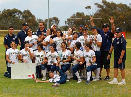 Thumbnail 2 in Valley Center vs. Mater Dei Catholic (CIF SDS D4 Final) photogallery.