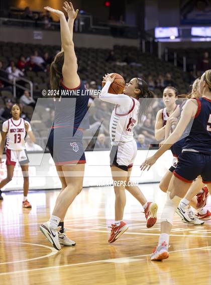 Thumbnail 1 in St. Henry vs Holy Cross (2024 9th Region Girls Basketball Tournament) photogallery.