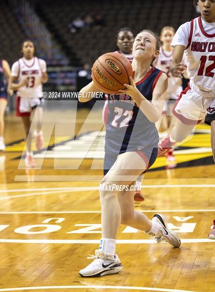 Thumbnail 1 in St. Henry vs Holy Cross (2024 9th Region Girls Basketball Tournament) photogallery.