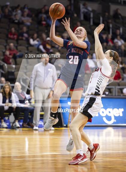 Thumbnail 3 in St. Henry vs Holy Cross (2024 9th Region Girls Basketball Tournament) photogallery.