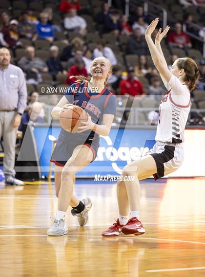 Thumbnail 1 in St. Henry vs Holy Cross (2024 9th Region Girls Basketball Tournament) photogallery.
