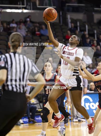 Thumbnail 2 in St. Henry vs Holy Cross (2024 9th Region Girls Basketball Tournament) photogallery.
