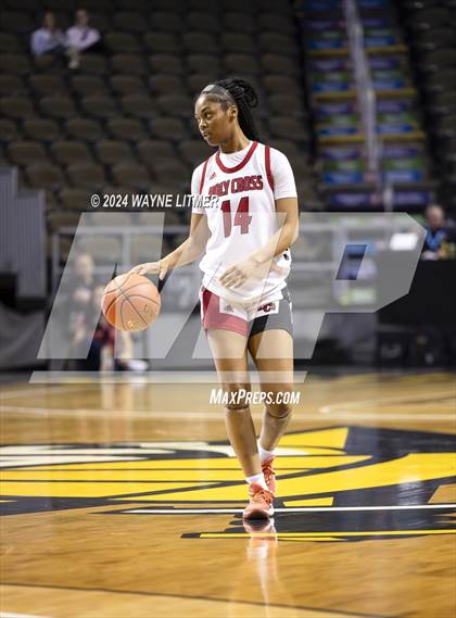 Thumbnail 1 in St. Henry vs Holy Cross (2024 9th Region Girls Basketball Tournament) photogallery.