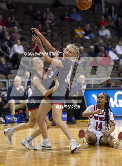 Thumbnail 2 in St. Henry vs Holy Cross (2024 9th Region Girls Basketball Tournament) photogallery.