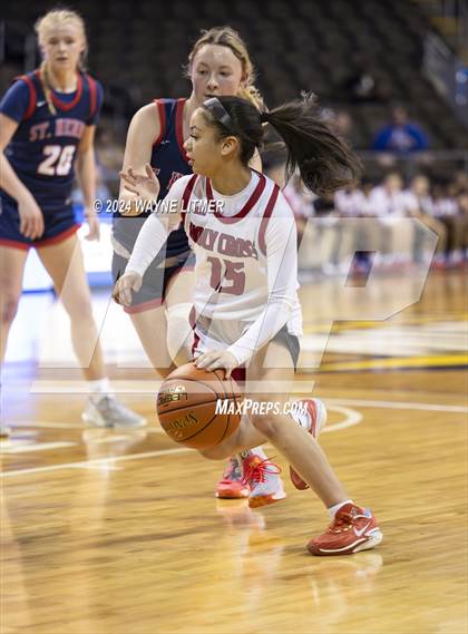 Thumbnail 3 in St. Henry vs Holy Cross (2024 9th Region Girls Basketball Tournament) photogallery.