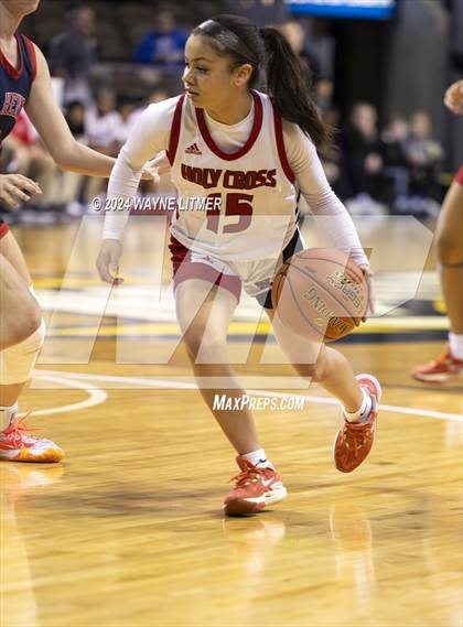 Thumbnail 1 in St. Henry vs Holy Cross (2024 9th Region Girls Basketball Tournament) photogallery.