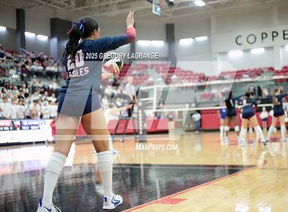 Thumbnail 3 in Allen vs Byron Nelson (UIL 6A D1 Volleyball Region Semi-final) photogallery.