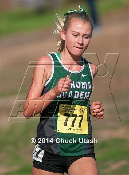 Thumbnail 2 in CIF State Cross Country Championships (D5 Girls Race) photogallery.