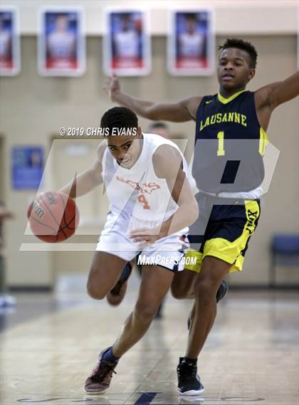 Thumbnail 1 in Freedom Prep Academy vs. Lausanne Collegiate (Oseman Insurance Holiday Hoops) photogallery.