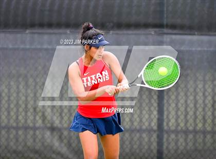 Thumbnail 2 in UIL 5A Girls Team Tennis Semifinals photogallery.