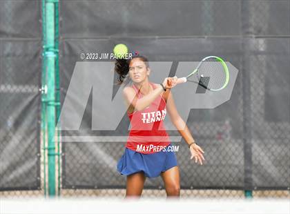 Thumbnail 2 in UIL 5A Girls Team Tennis Semifinals photogallery.