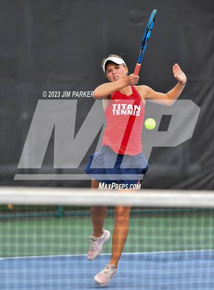 Thumbnail 2 in UIL 5A Girls Team Tennis Semifinals photogallery.