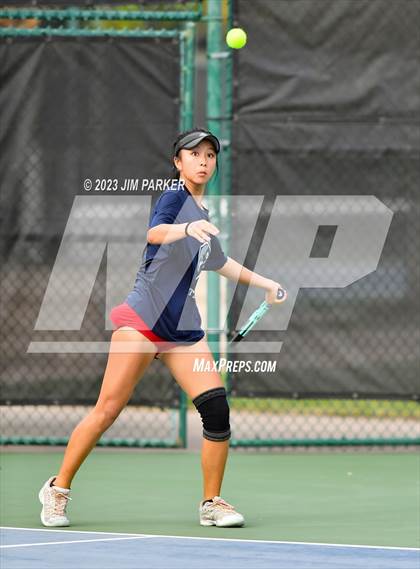 Thumbnail 2 in UIL 5A Girls Team Tennis Semifinals photogallery.