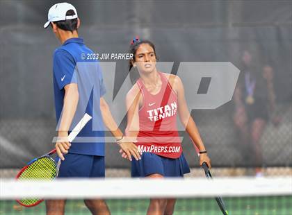Thumbnail 3 in UIL 5A Girls Team Tennis Semifinals photogallery.