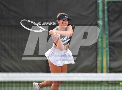 Thumbnail 2 in UIL 5A Girls Team Tennis Semifinals photogallery.