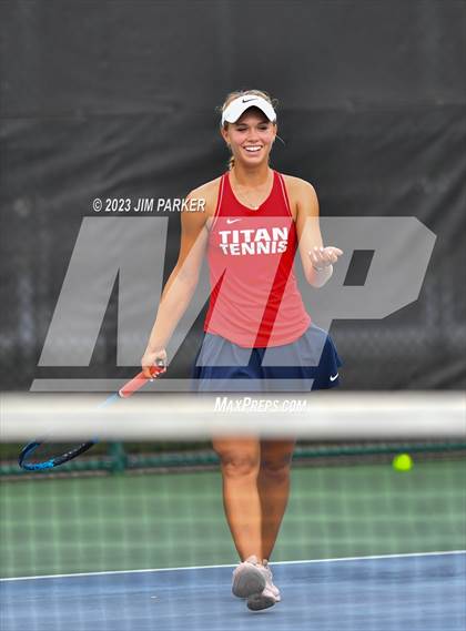 Thumbnail 2 in UIL 5A Girls Team Tennis Semifinals photogallery.