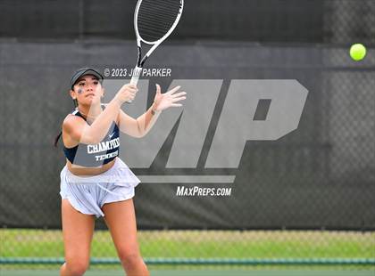 Thumbnail 2 in UIL 5A Girls Team Tennis Semifinals photogallery.