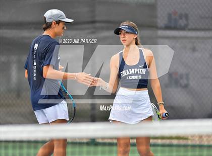 Thumbnail 3 in UIL 5A Girls Team Tennis Semifinals photogallery.