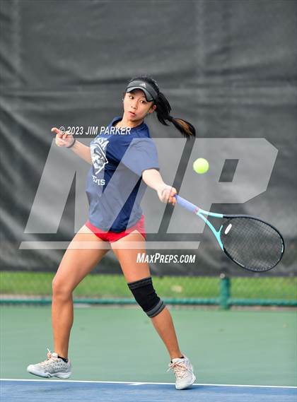 Thumbnail 2 in UIL 5A Girls Team Tennis Semifinals photogallery.