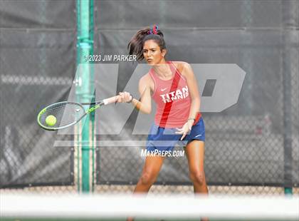 Thumbnail 3 in UIL 5A Girls Team Tennis Semifinals photogallery.