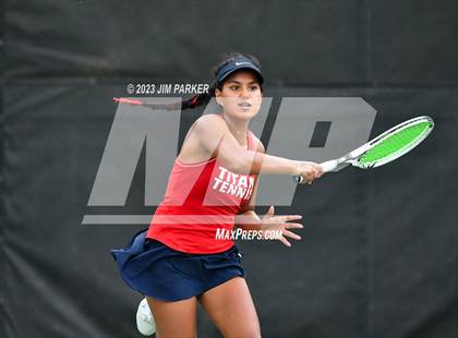 Thumbnail 2 in UIL 5A Girls Team Tennis Semifinals photogallery.
