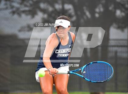 Thumbnail 3 in UIL 5A Girls Team Tennis Semifinals photogallery.