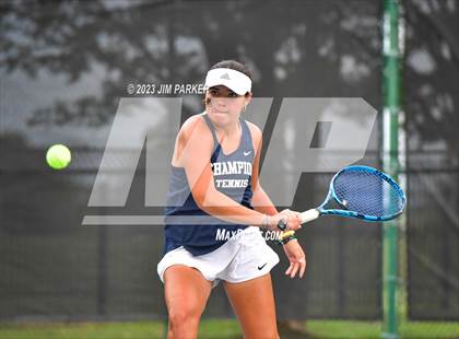 Thumbnail 2 in UIL 5A Girls Team Tennis Semifinals photogallery.