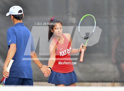 Thumbnail 3 in UIL 5A Girls Team Tennis Semifinals photogallery.