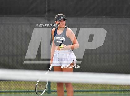 Thumbnail 2 in UIL 5A Girls Team Tennis Semifinals photogallery.
