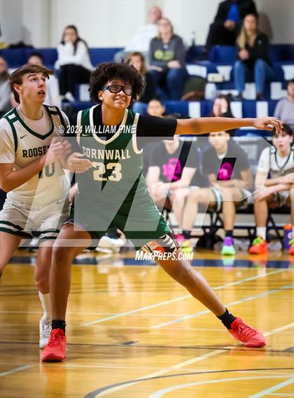 Thumbnail 1 in Roosevelt vs Cornwall Central (Officials vs Cancer Tournament) photogallery.