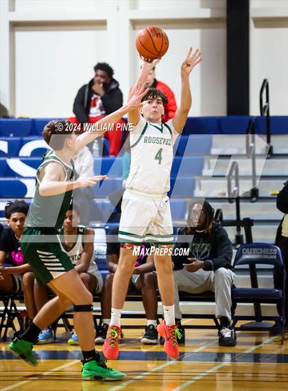 Thumbnail 1 in Roosevelt vs Cornwall Central (Officials vs Cancer Tournament) photogallery.